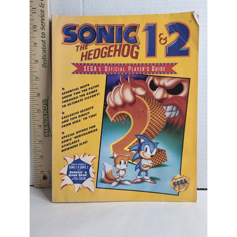 Sonic The Hedgehog 1 & 2 Sega's Official Player's Guide Book SEE DESCRIPTION
